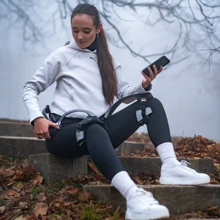 A user connecting their Hypershell exoskeleton via Bluetooth to their mobile app.