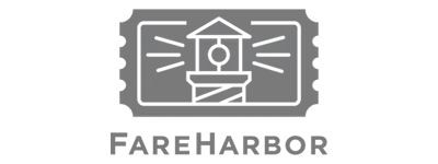 Greyscale Fareharbor logo